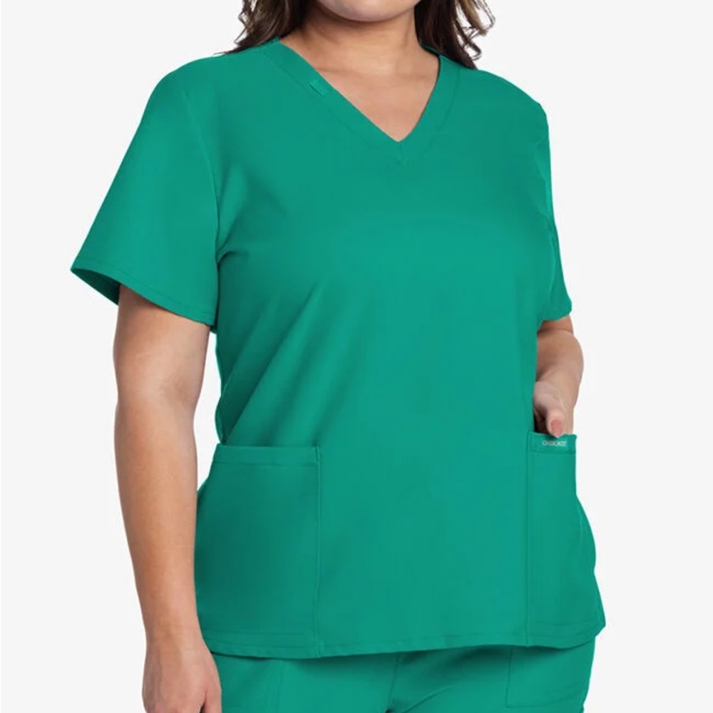 Teal Blue Cherokee Scrub Top